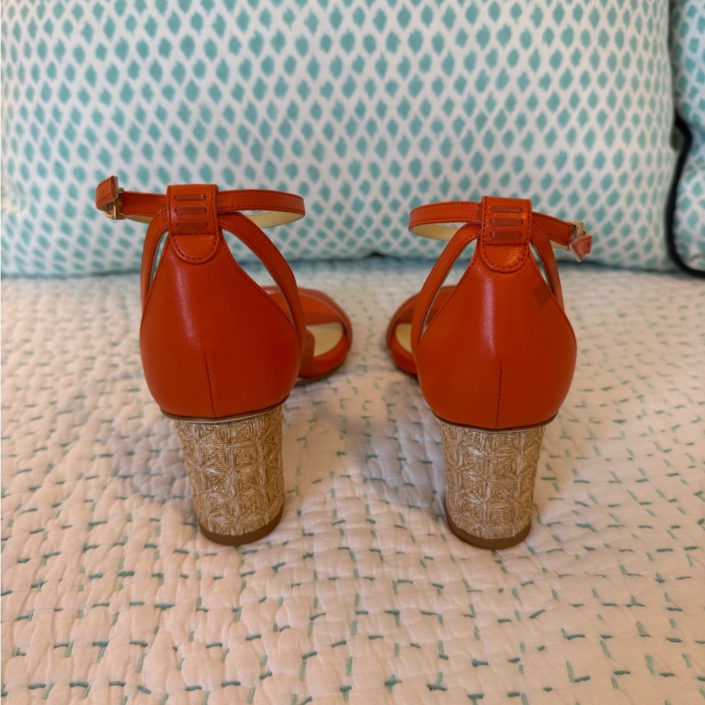 Beautiful Sarah Flint Papaya Block Heeled Sandals 60mm - Picture 4 of 6